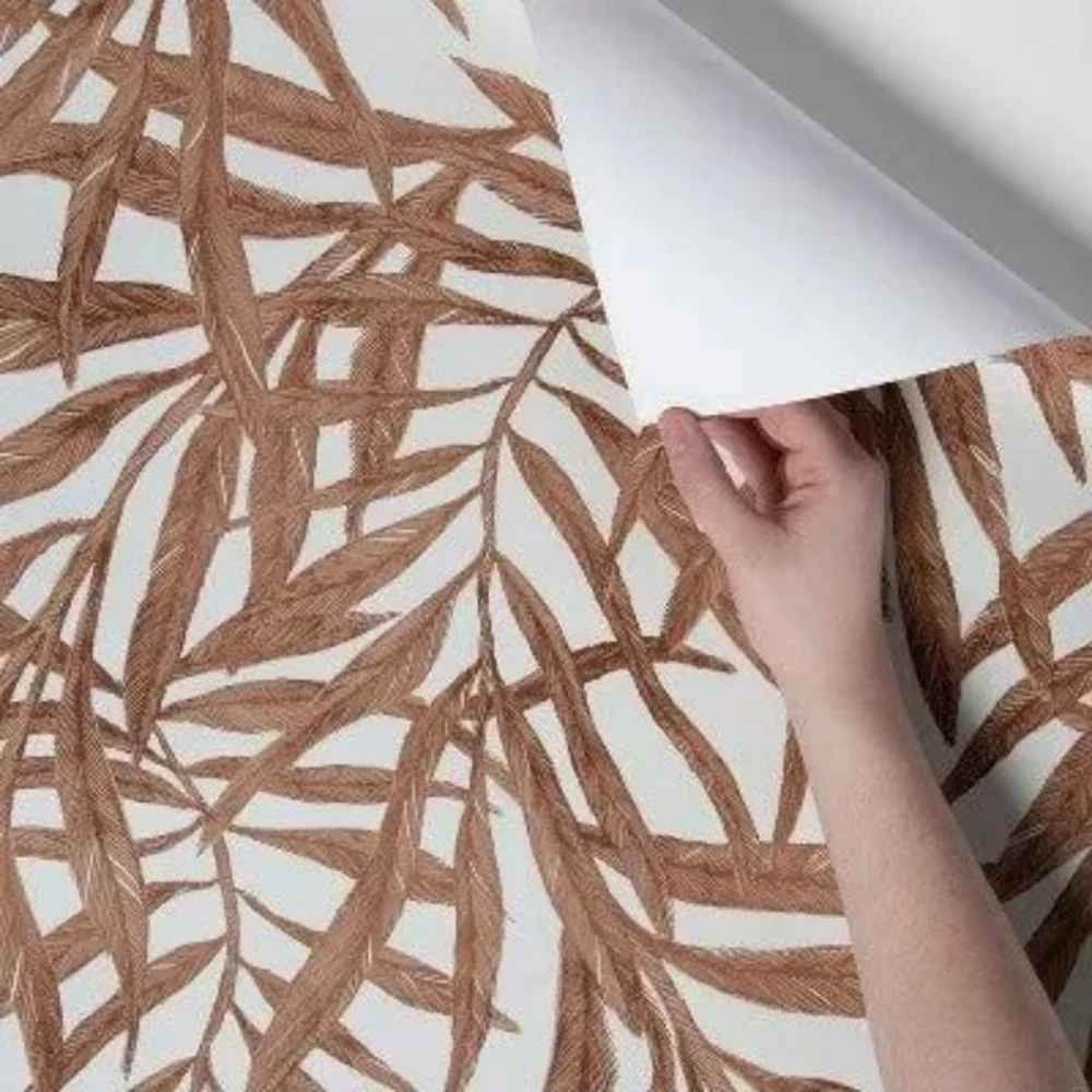 Threshold Tropical Palm Peel and Stick Wallpaper Nature, Brown